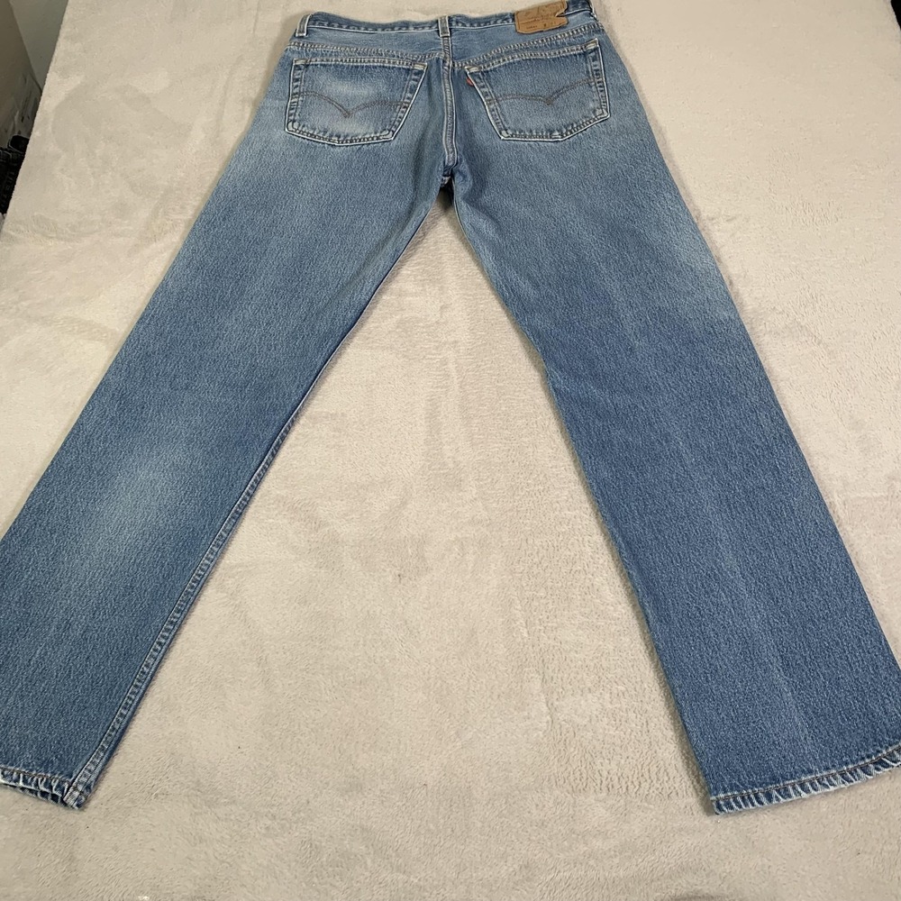 Vintage Levis 501xx Jeans 38x36 (Actual 34x34) Blue Light Straight USA Made 90s - Picture 14 of 16